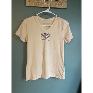 Life is Good Nurture Nature Watering Can Flower V Neck T-Shirt Tee